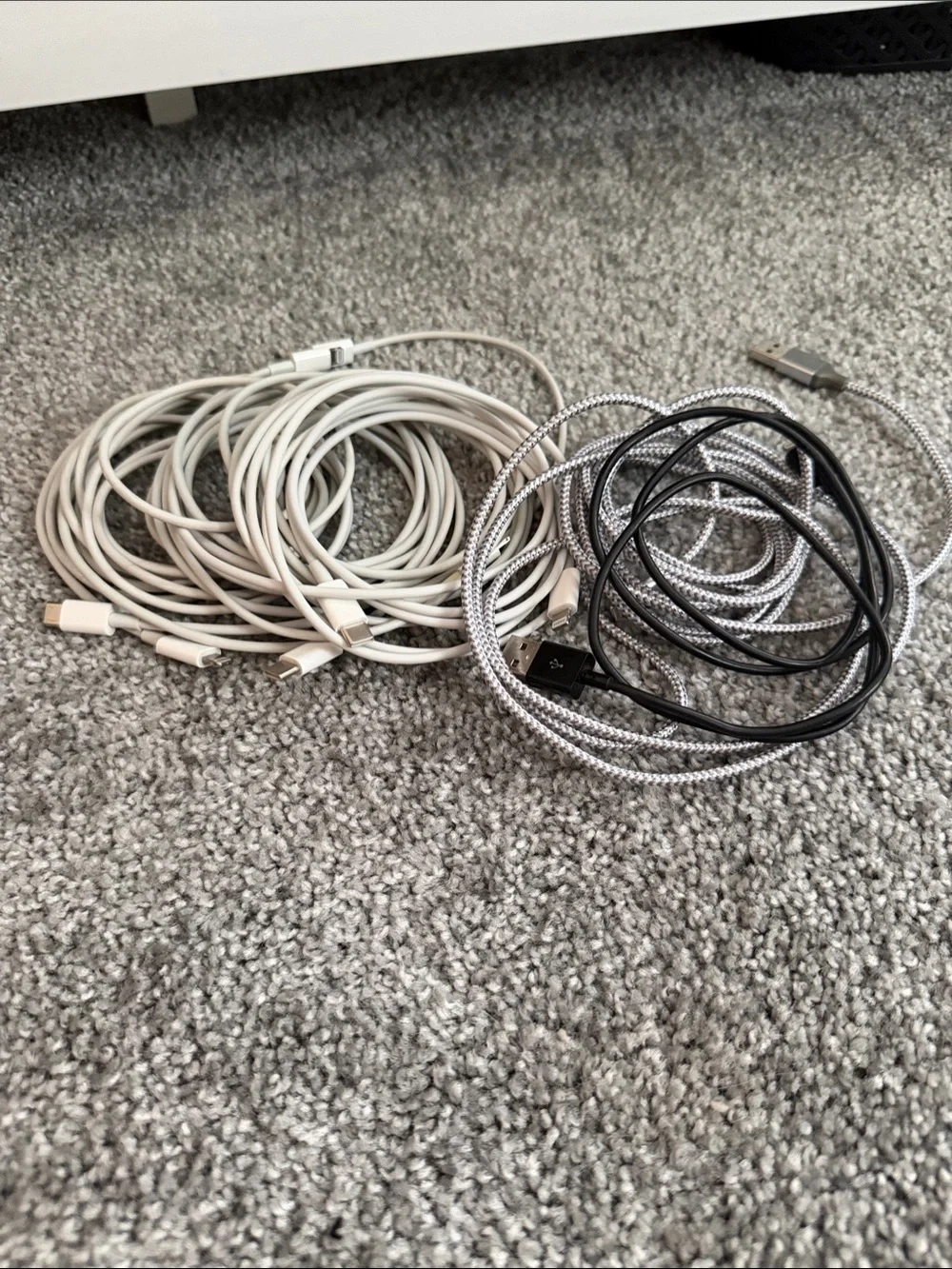 6 ct. Apple Lightning & USB Cables in White, Silver, and Black